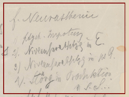 A section of the main image in which Freud describes neurasthenia.