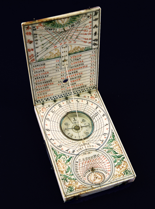 Rectangular Ivory Diptych Sundial