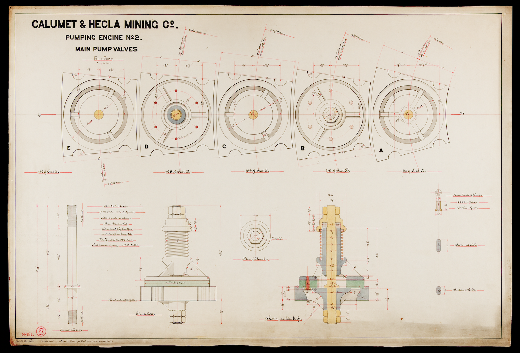 Valves of Steam-Powered Pumping Engine