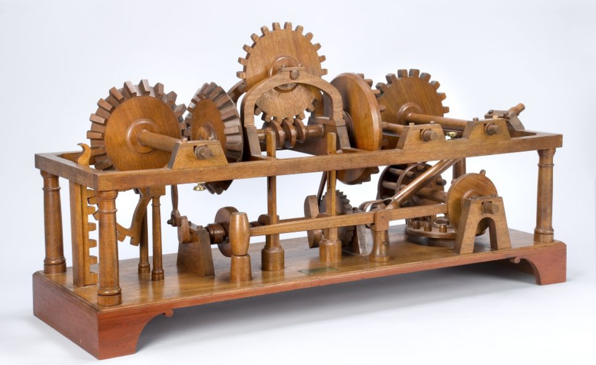 wooden mill gearing model