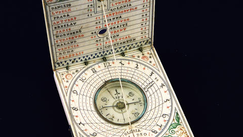 Rectangular Ivory Diptych Sundial
