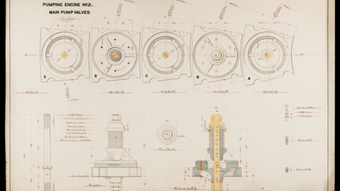Valves of Steam-Powered Pumping Engine