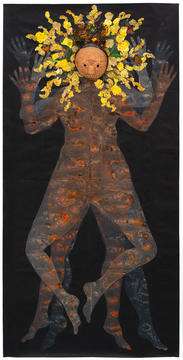 Artwork named Loba Garifuna by Nancy Friedemann Ink on Tyvek and found object