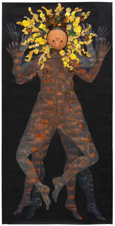 Artwork named Loba Garifuna by Nancy Friedemann Ink on Tyvek and found object