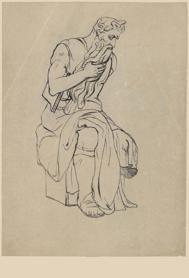 Freud's Drawing of Moses.